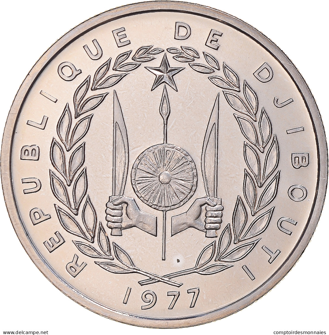 Monnaie, Djibouti, 50 Francs, 1977, Paris, ESSAI, FDC, Cupro-nickel, KM:E6 - Dschibuti