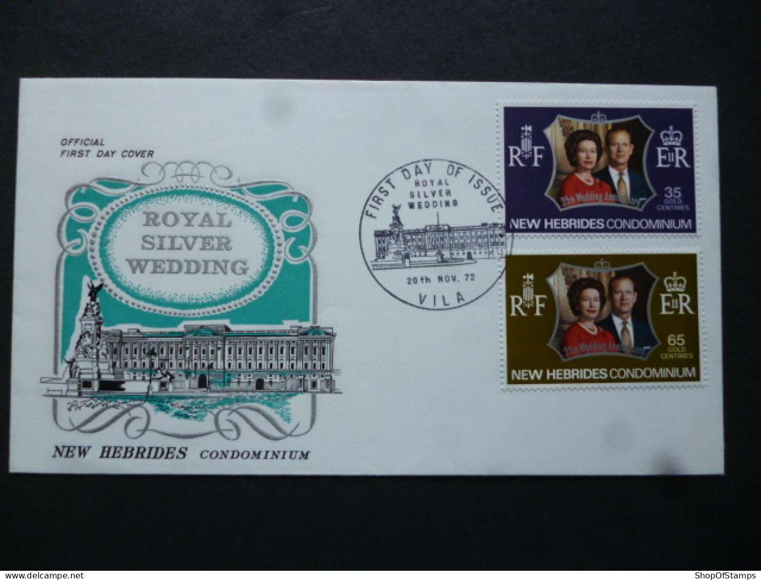 NEW HEBRIDES SILVER WEDDING FDC - Andere & Zonder Classificatie