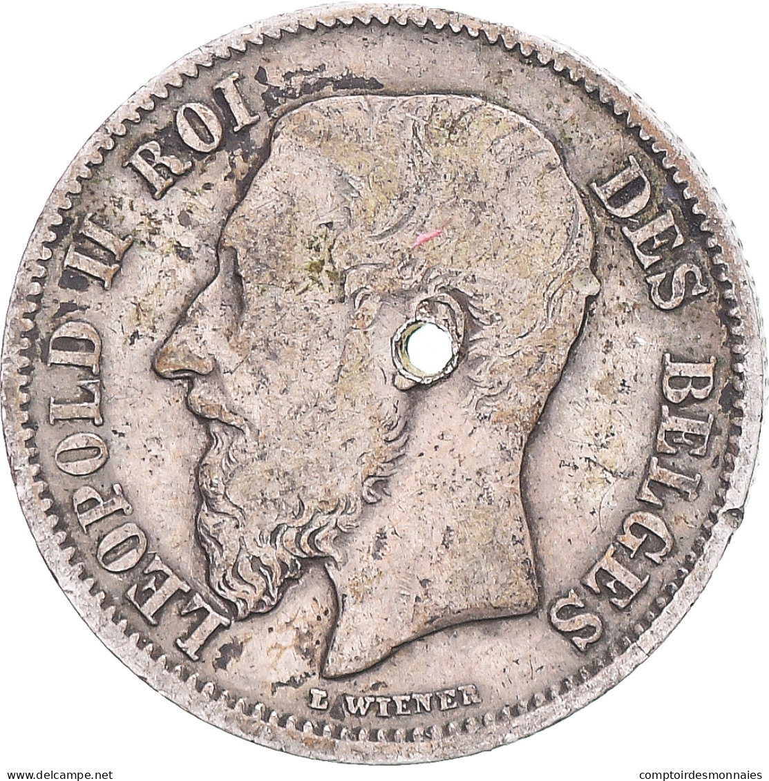 Monnaie, Belgique, Leopold II, 50 Centimes, 1898, TB+, Argent - 50 Cent