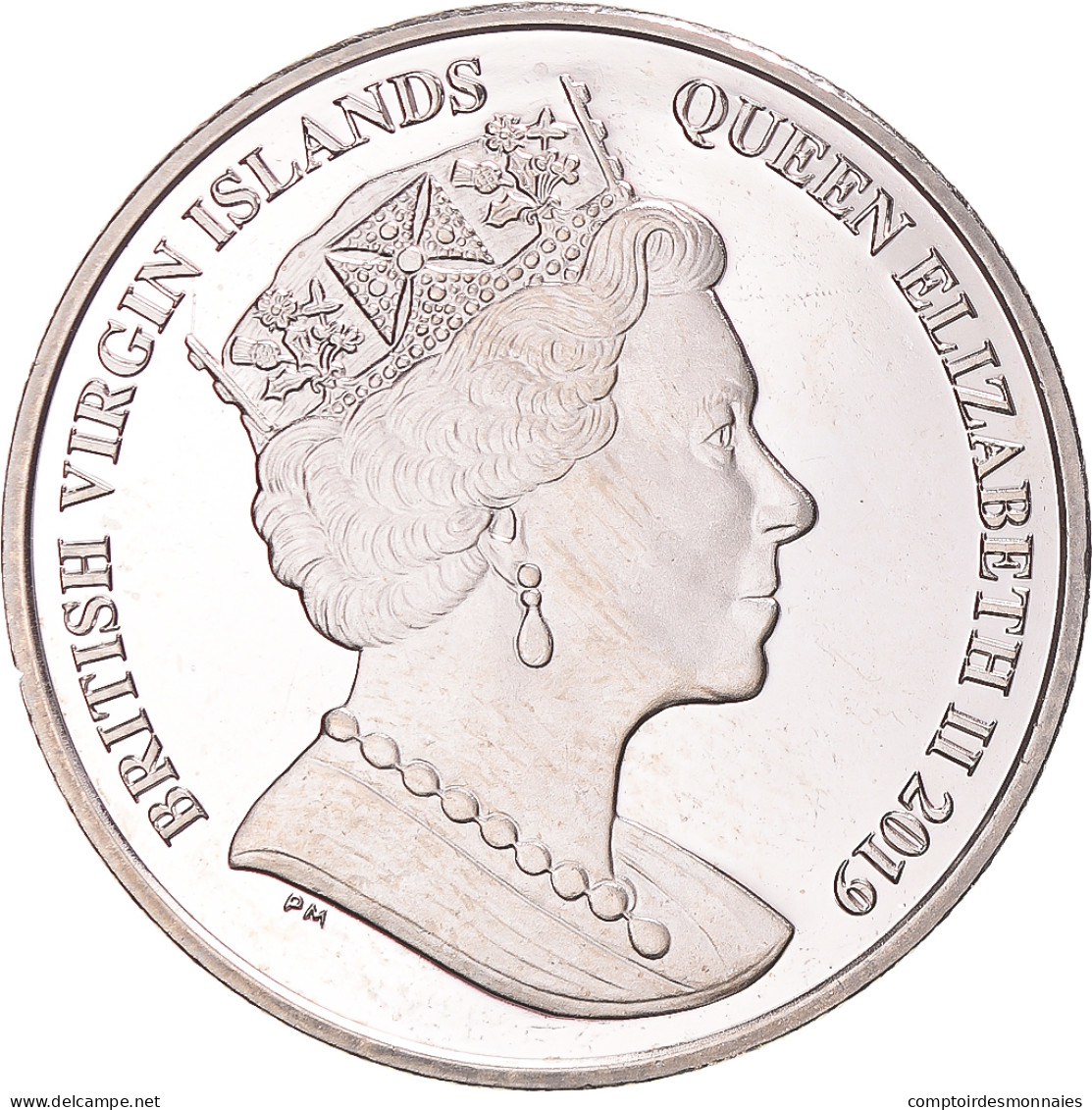 Monnaie, Îles Vierges Britanniques, Dollar, 2019, Franklin Mint, 2ème Guerre - Jungferninseln, Britische