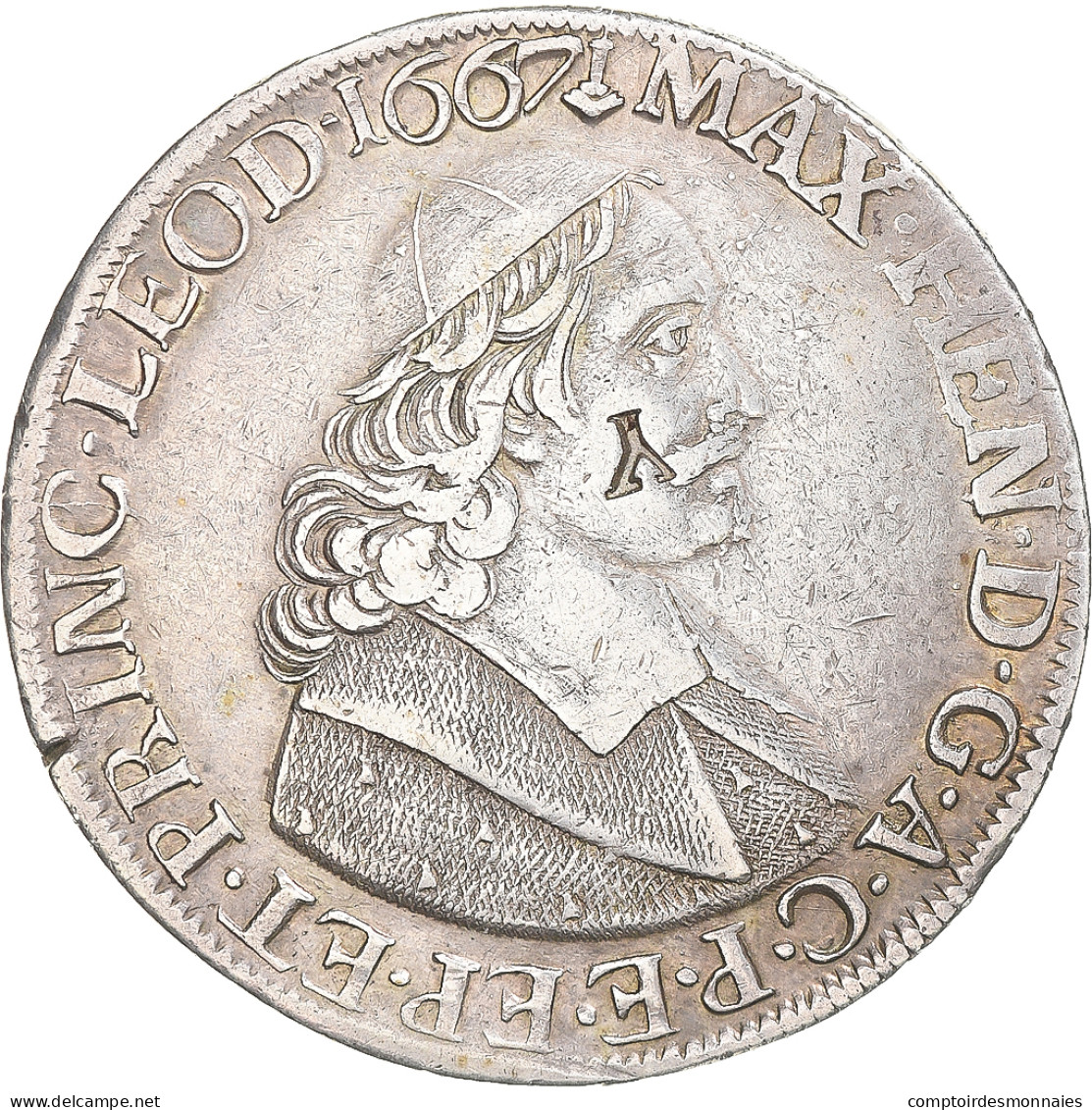 Monnaie, Principauté De Liège, Maximilien Henri De Bavière, Ducaton, 1667 - Sonstige & Ohne Zuordnung