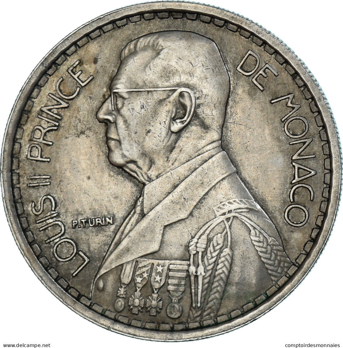 Monnaie, Monaco, Louis II, 20 Francs, Vingt, 1947, TTB, Cupro-nickel - 1922-1949 Louis II.