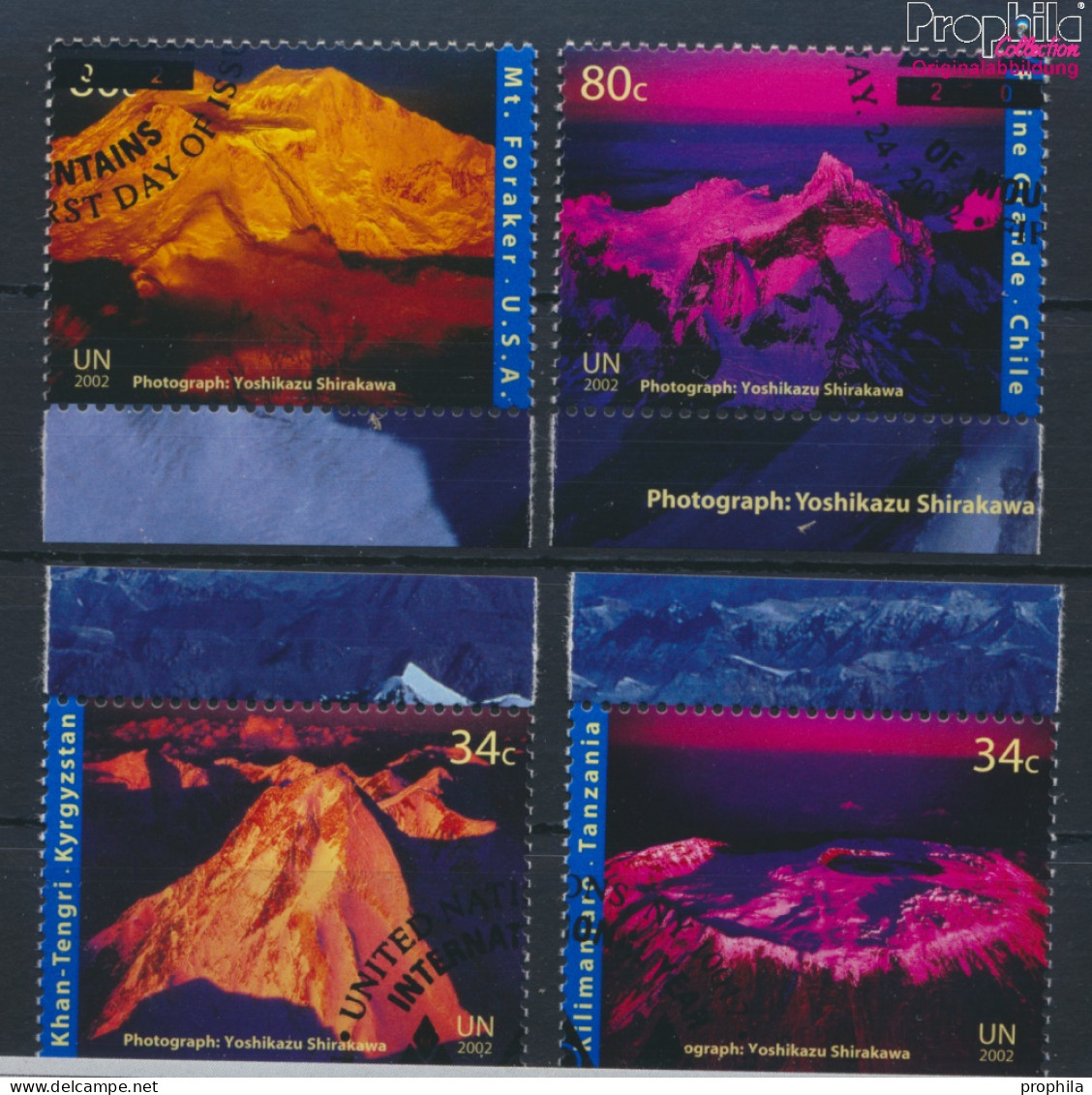 UNO - New York 896-899 (kompl.Ausg.) Gestempelt 2002 Berge (10063502 - Usados