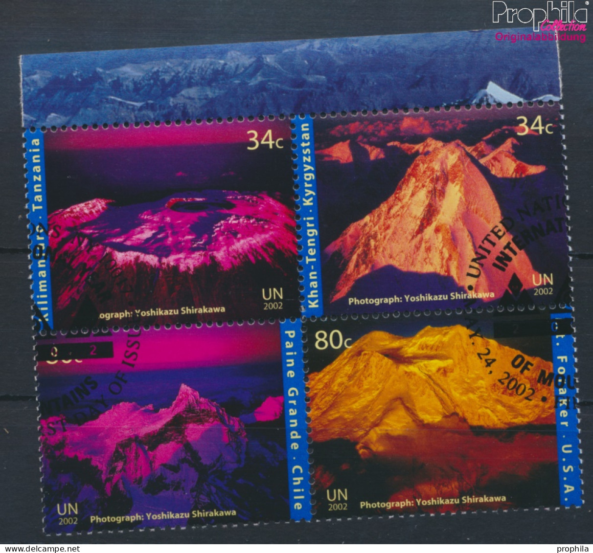 UNO - New York 896-899 Viererblock (kompl.Ausg.) Gestempelt 2002 Berge (10063499 - Used Stamps