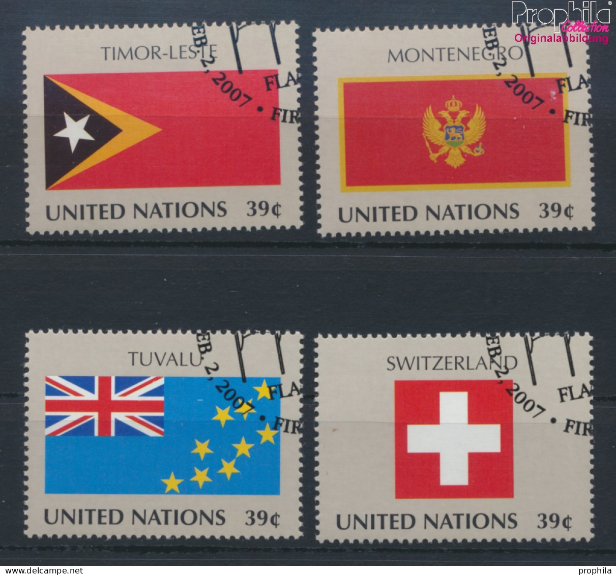 UNO - New York 1041-1044 (kompl.Ausg.) Gestempelt 2007 Flaggen (10063474 - Used Stamps