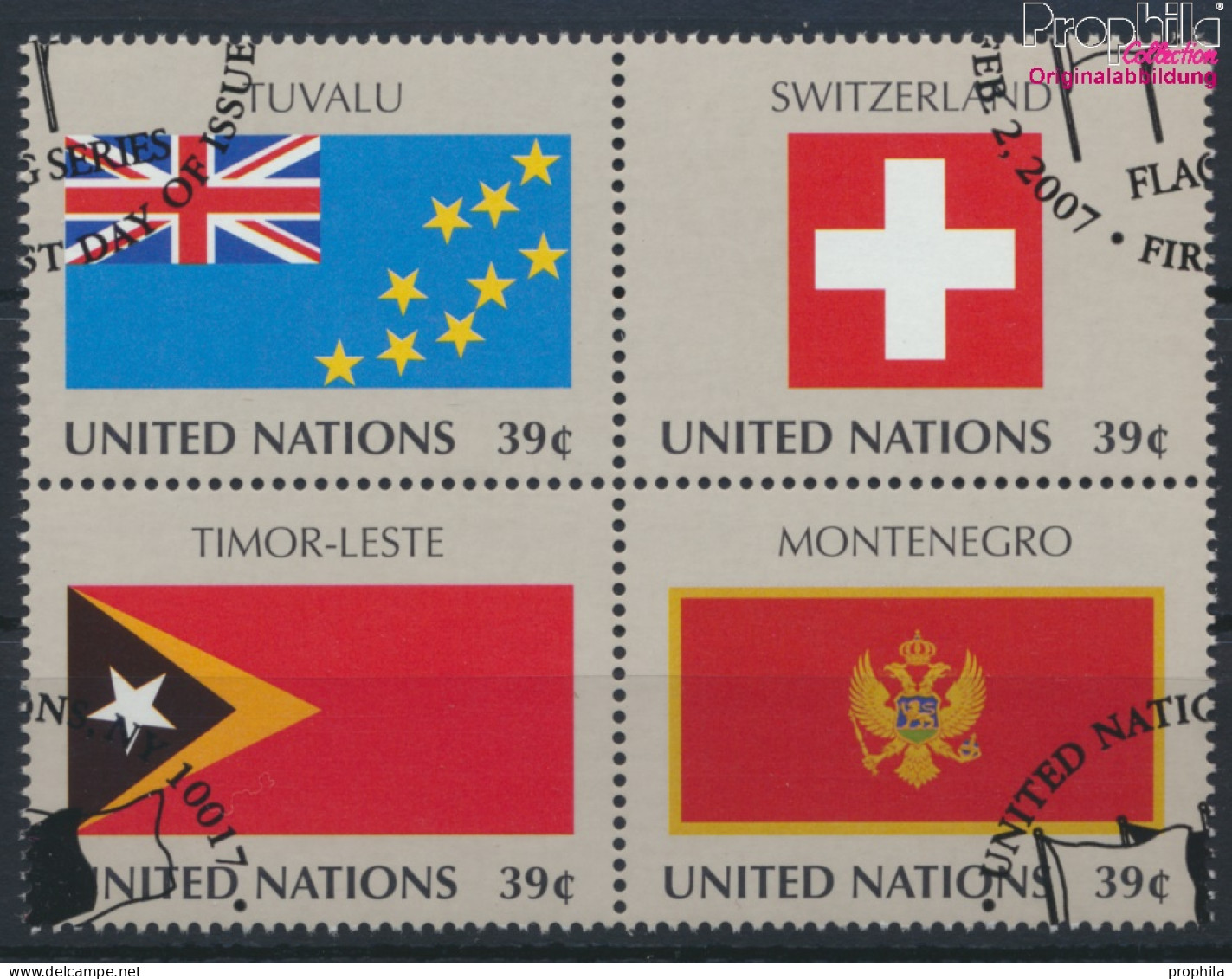 UNO - New York 1041-1044 (kompl.Ausg.) Gestempelt 2007 Flaggen (10063475 - Used Stamps