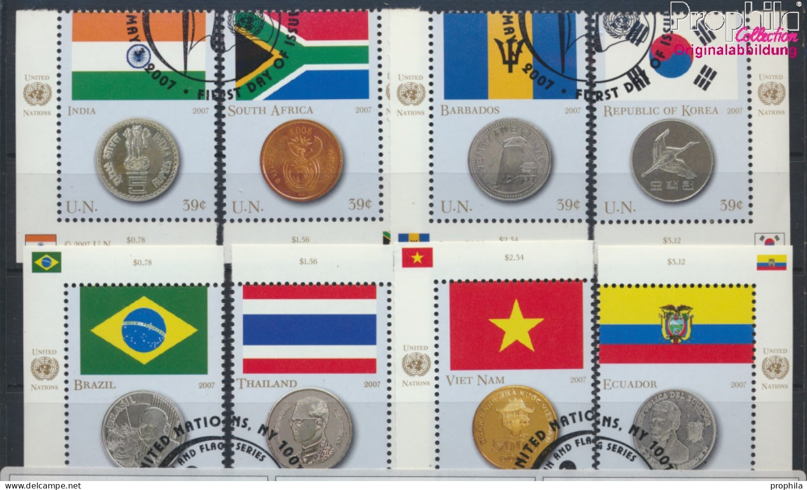 UNO - New York 1049-1056 (kompl.Ausg.) Gestempelt 2007 Flaggen (10063471 - Used Stamps