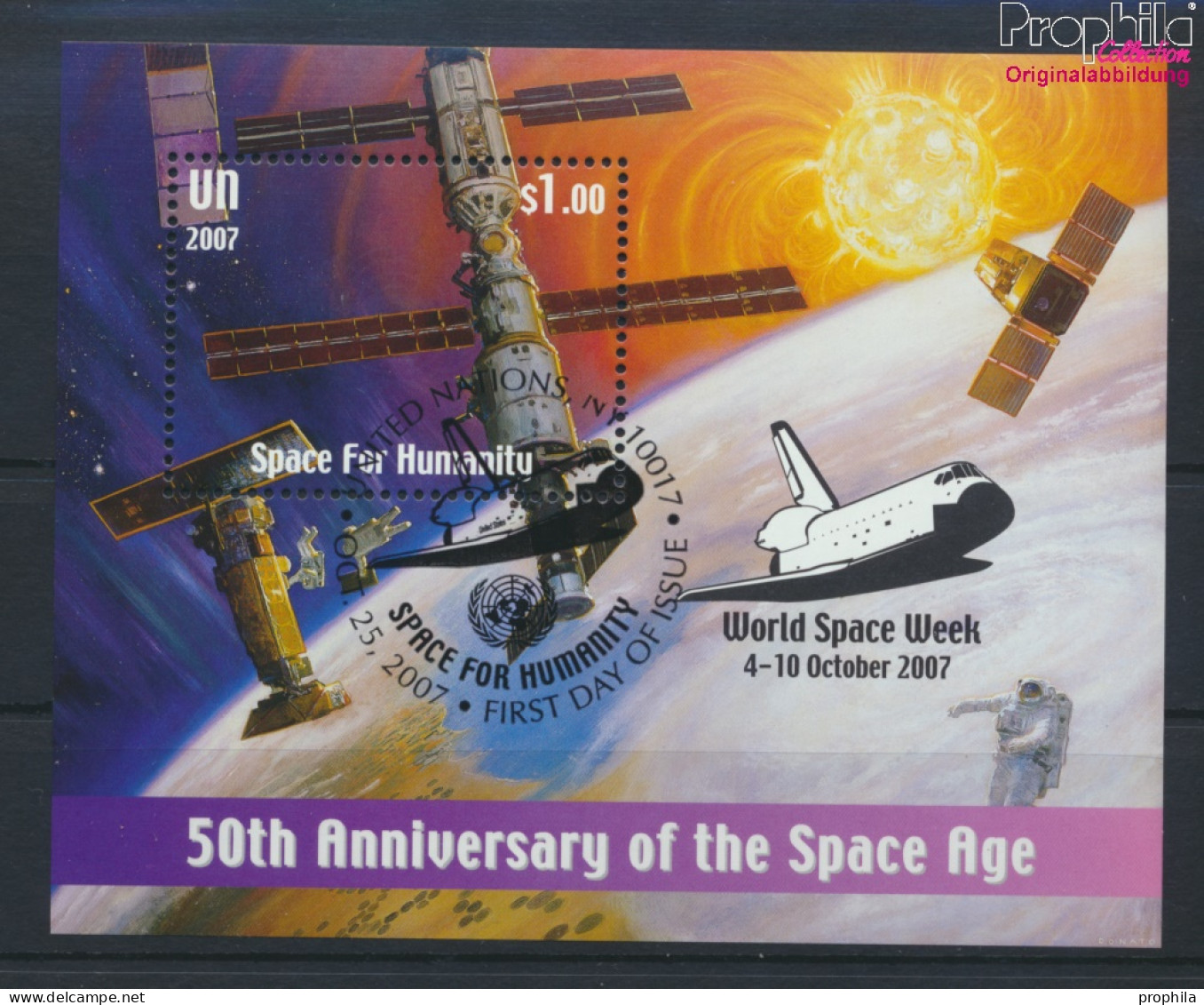 UNO - New York Block27I (kompl.Ausg.) Gestempelt 2007 Weltraumfahrt (10063465 - Used Stamps