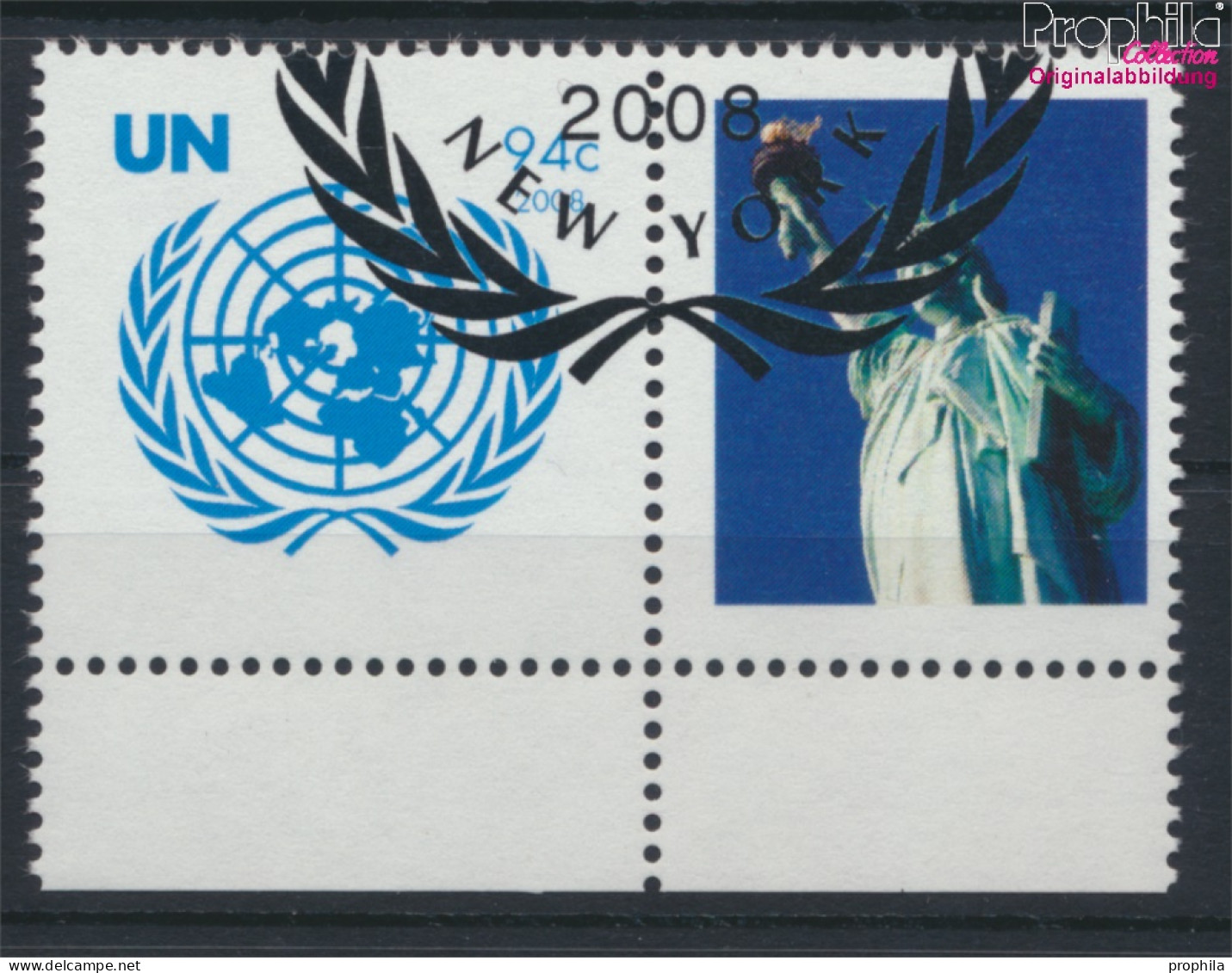 UNO - New York 1096Zf Mit Zierfeld (kompl.Ausg.) Gestempelt 2008 Grußmarke (10063455 - Used Stamps