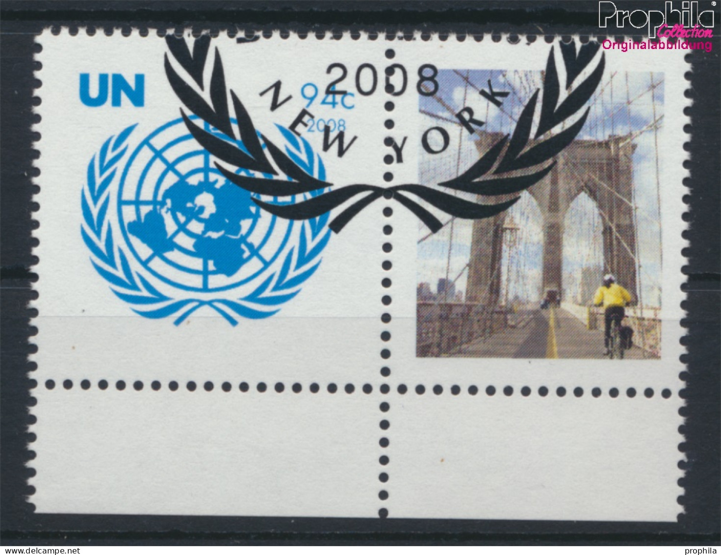 UNO - New York 1096Zf Mit Zierfeld (kompl.Ausg.) Gestempelt 2008 Grußmarke (10063456 - Used Stamps