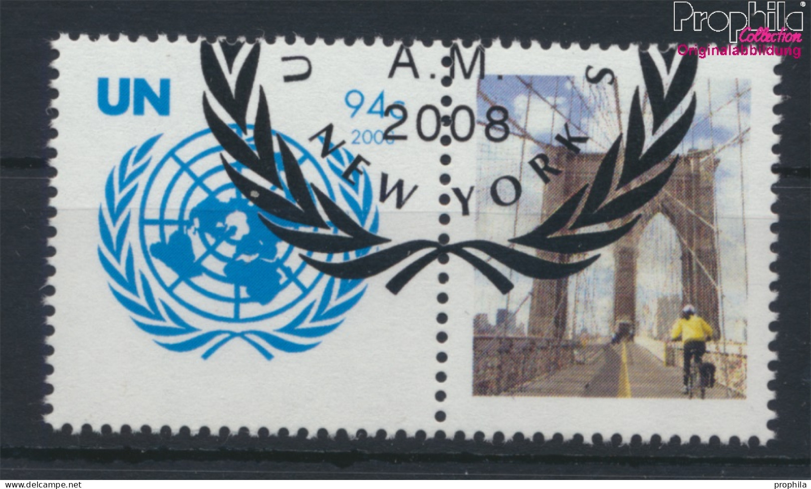 UNO - New York 1096Zf Mit Zierfeld (kompl.Ausg.) Gestempelt 2008 Grußmarke (10063457 - Used Stamps