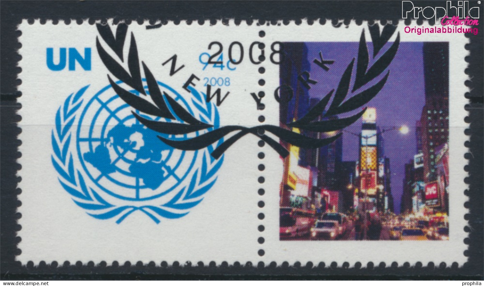 UNO - New York 1096Zf Mit Zierfeld (kompl.Ausg.) Gestempelt 2008 Grußmarke (10063460 - Used Stamps