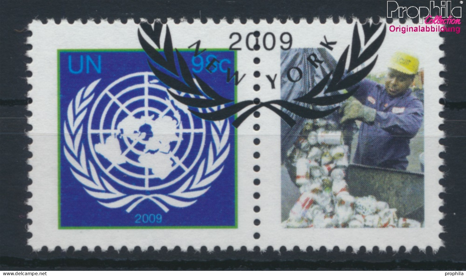 UNO - New York 1161C Zf Mit Zierfeld (kompl.Ausg.) Gestempelt 2009 Klimagipfel (10063437 - Used Stamps
