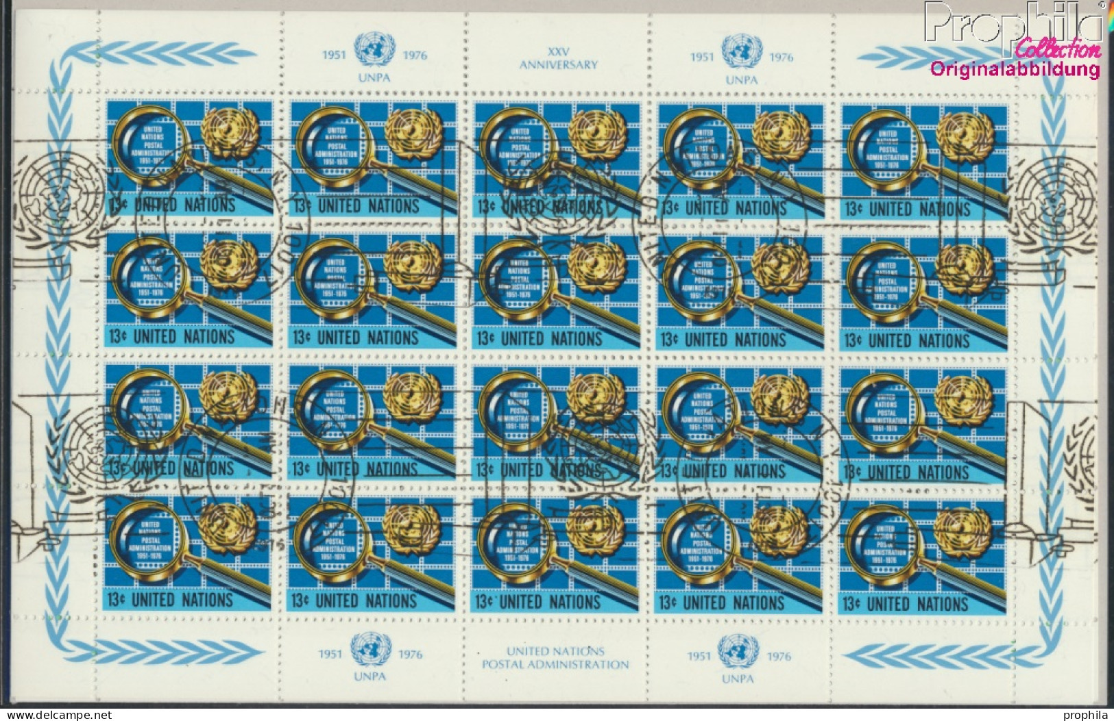 UNO - New York 299Klb-300Klb Kleinbogen (kompl.Ausg.) Gestempelt 1976 Postverwaltung (10050722 - Usati