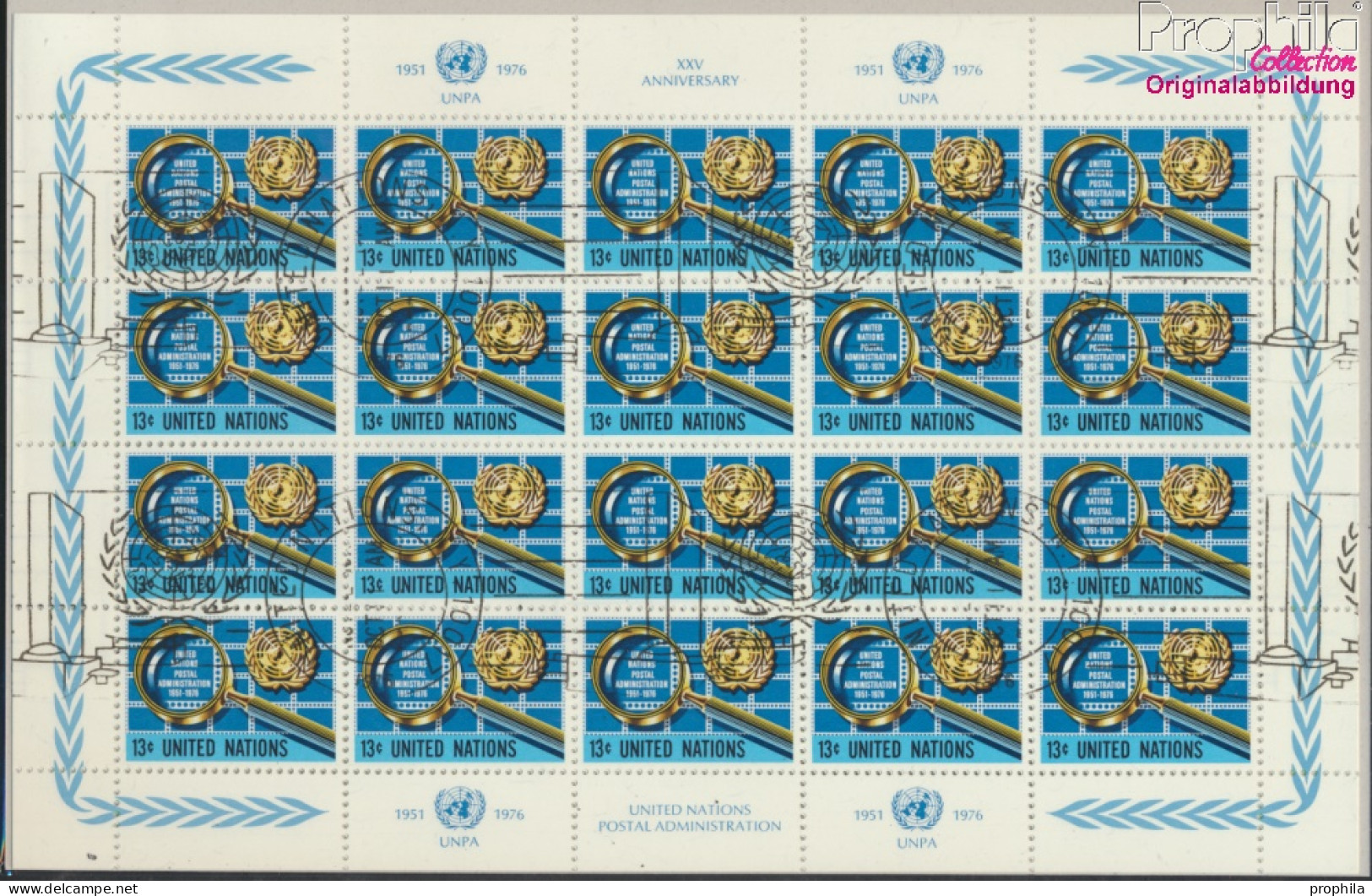 UNO - New York 299Klb-300Klb Kleinbogen (kompl.Ausg.) Gestempelt 1976 Postverwaltung (10050723 - Gebraucht