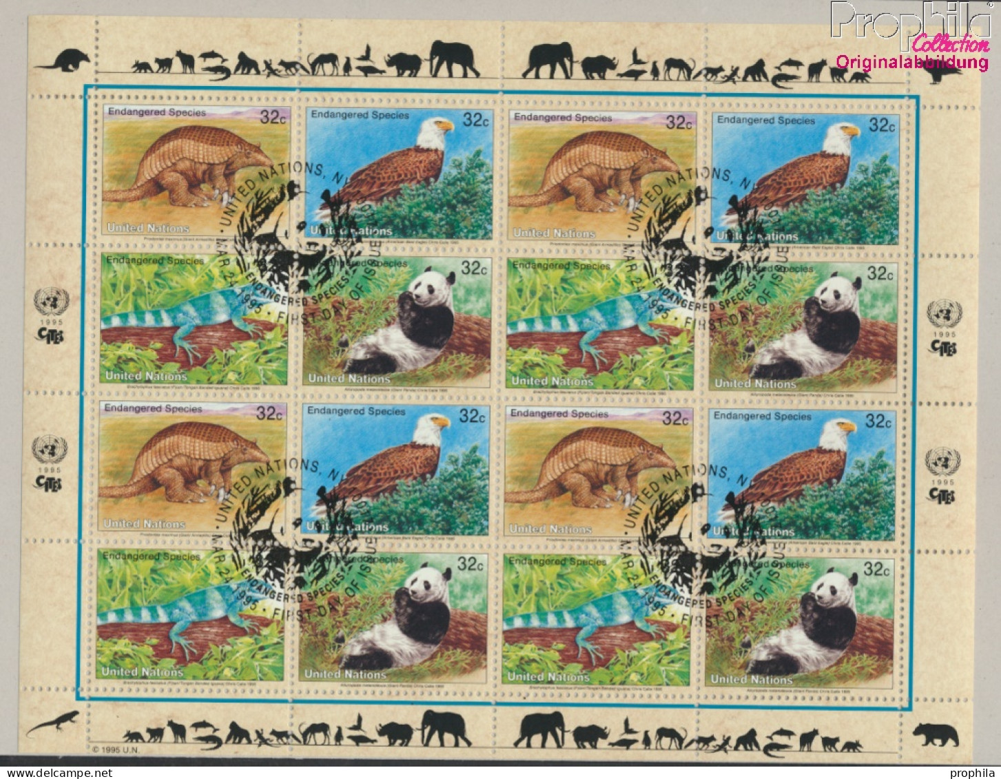 UNO - New York 681-684Klb Kleinbogen (kompl.Ausg.) Gestempelt 1995 Gefährdete Tiere (10050709 - Used Stamps