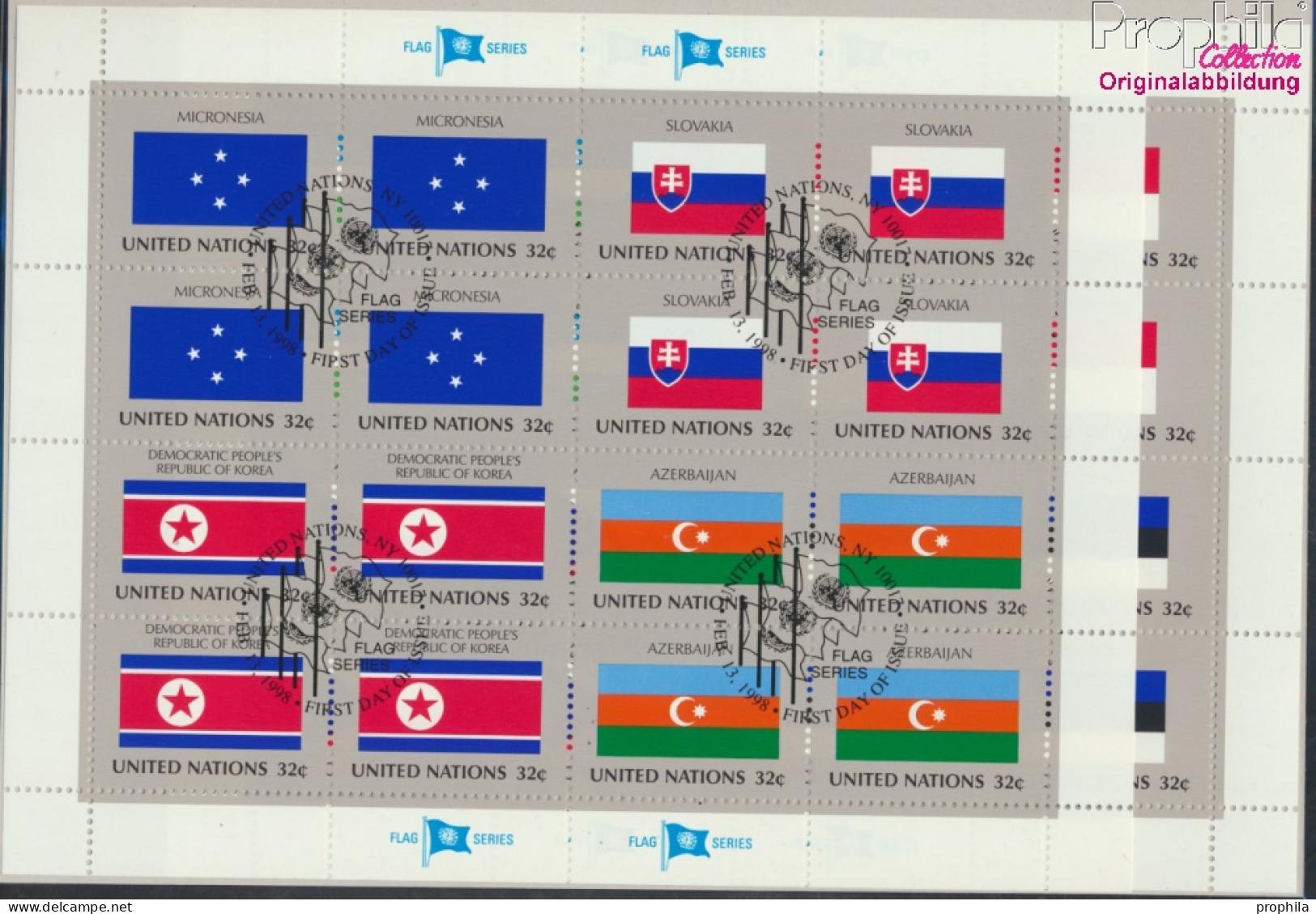 UNO - New York 756-763Klb Kleinbogen (kompl.Ausg.) Gestempelt 1998 Mitgliedsstaaten (10050700 - Oblitérés