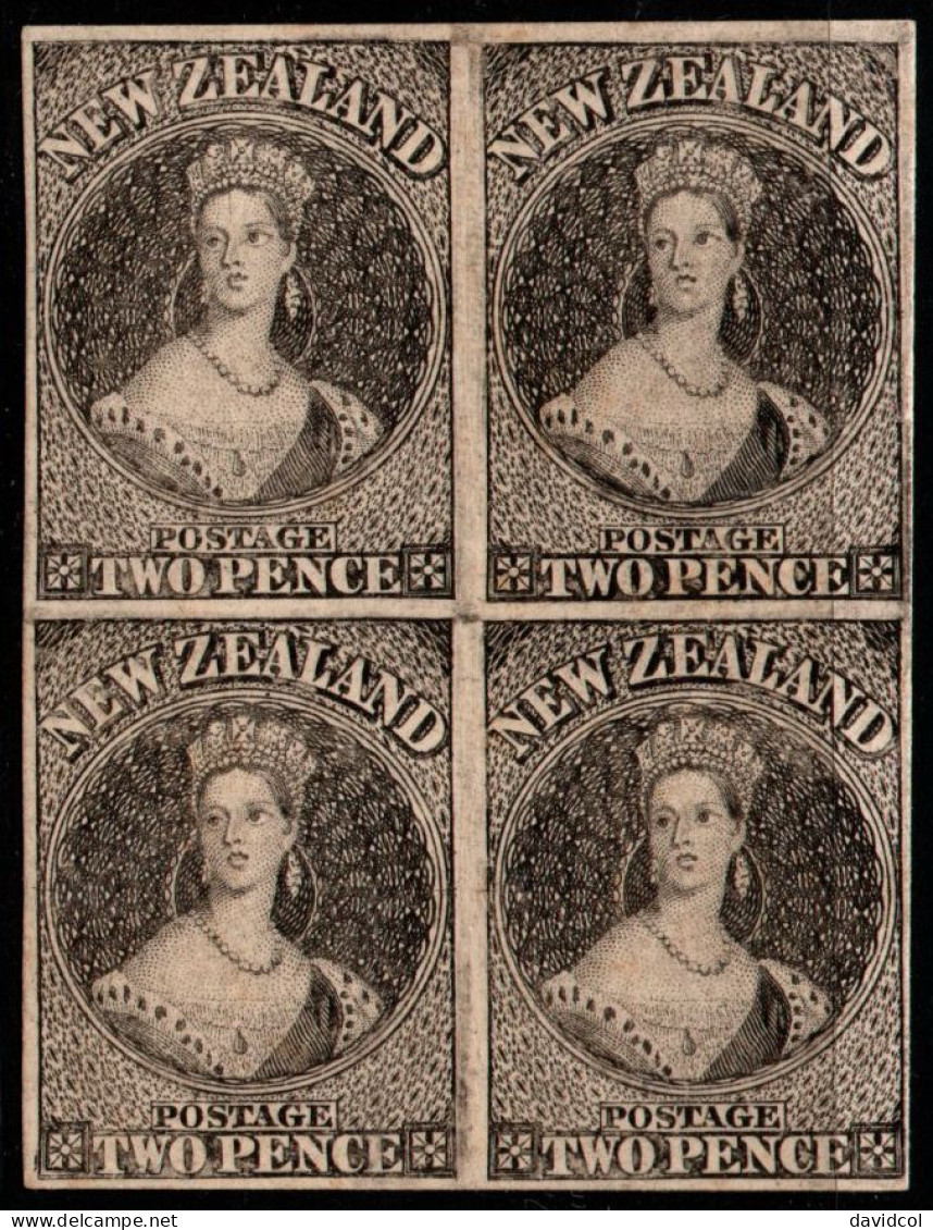 2657A - NEW ZEALAND - 1855 - QUEEN VICTORIA I - THICK PAPER -BLOCK PROOF? - SOLD AS IS. - Unused Stamps