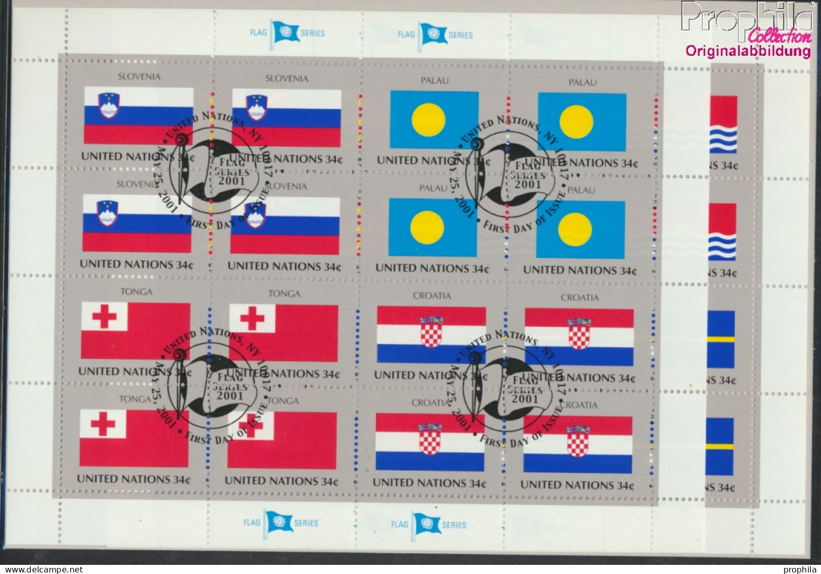 UNO - New York 862-869Klb Kleinbogen (kompl.Ausg.) Gestempelt 2001 Flaggen Der UNO-Staaten (10050683 - Gebraucht