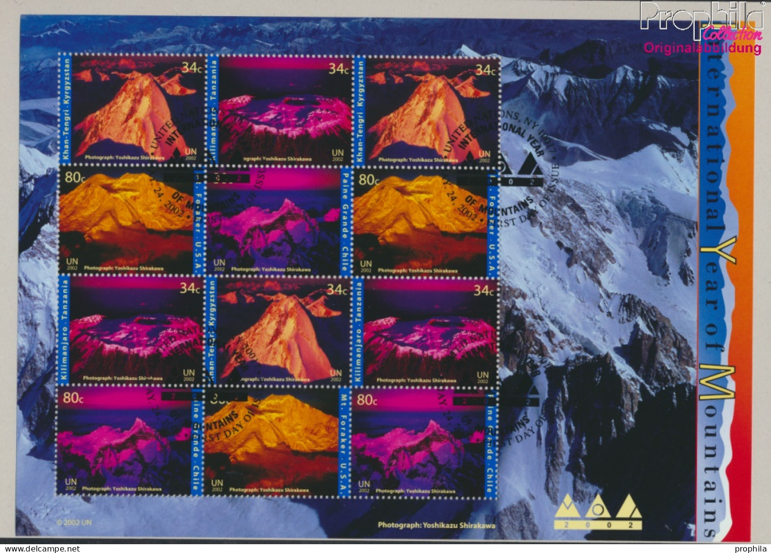 UNO - New York 896-899Klb Kleinbogen (kompl.Ausg.) Gestempelt 2002 Berge (10050681 - Used Stamps