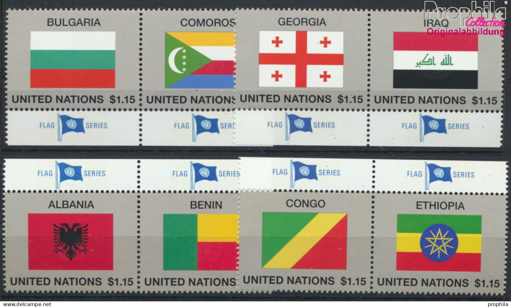 UNO - New York 1583-1590 (kompl.Ausg.) Postfrisch 2017 Flaggen Der UNO Mitgliedstaaten (10049253 - Nuevos