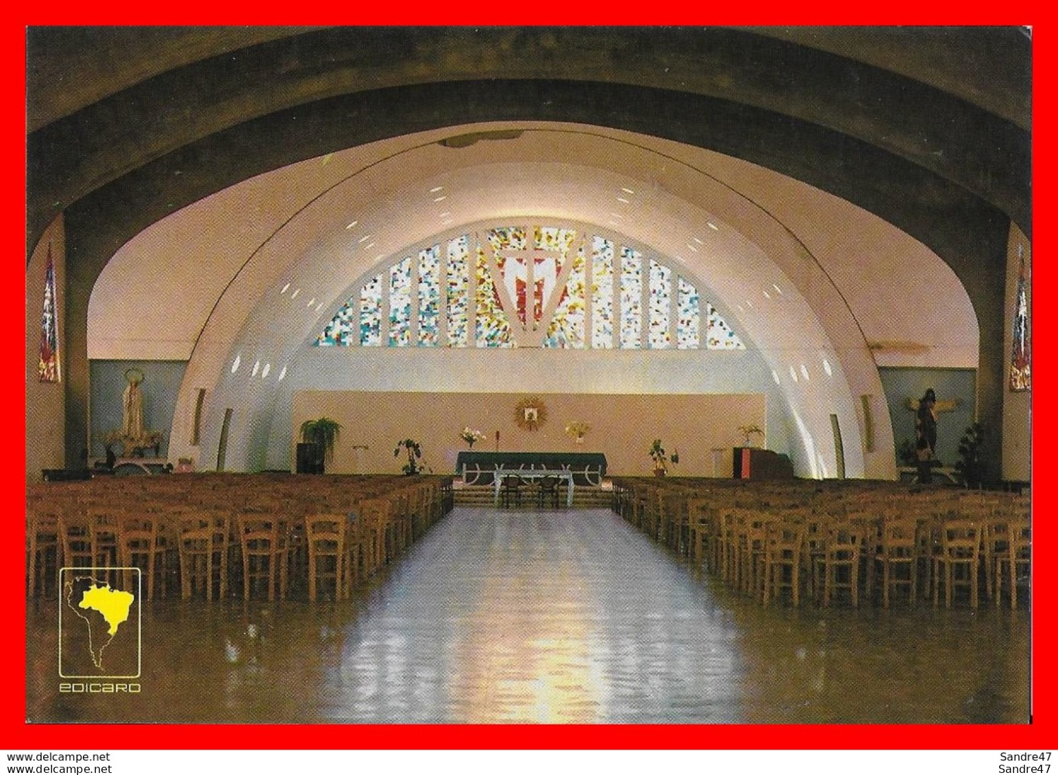 CPSM/gf  BRASILIA (Brésil)   Interior Of Nossa Senhora De Fatema Sanctuary...*1796 - Brasilia