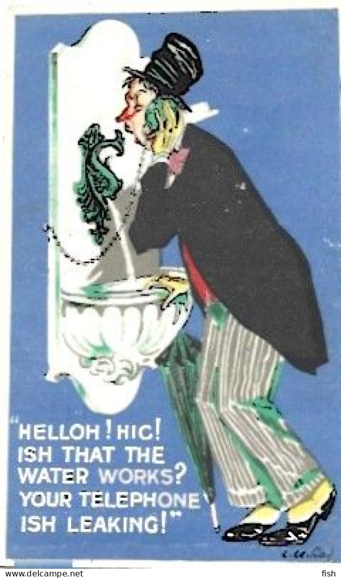 England & Marcofilia, Humour, Helloh, Hic... The C.U. Laff Series, Southend-on-Sea 1931 (1030) - Bandes Dessinées