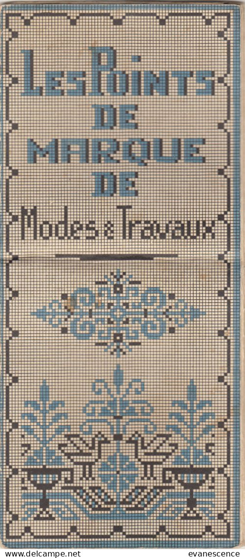 Vieil  Album Dépliant  :  Points De Marque  Et Motifs Point De Croix  De Modes Et Travaux   ///  Réf. Avril. 23 - Cross Stitch