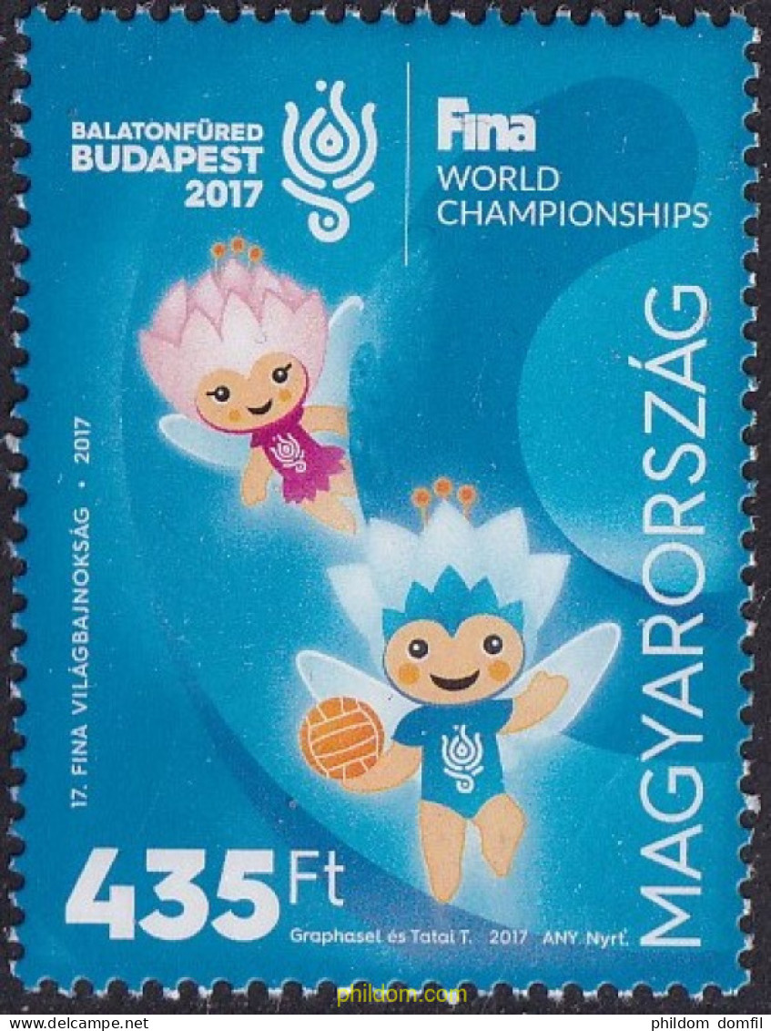 699660 MNH HUNGRIA 2017 17 CAMPEONATO MUNDIAL DE DEPORTES ACUÁTICOS EN BUDAPEST - Neufs