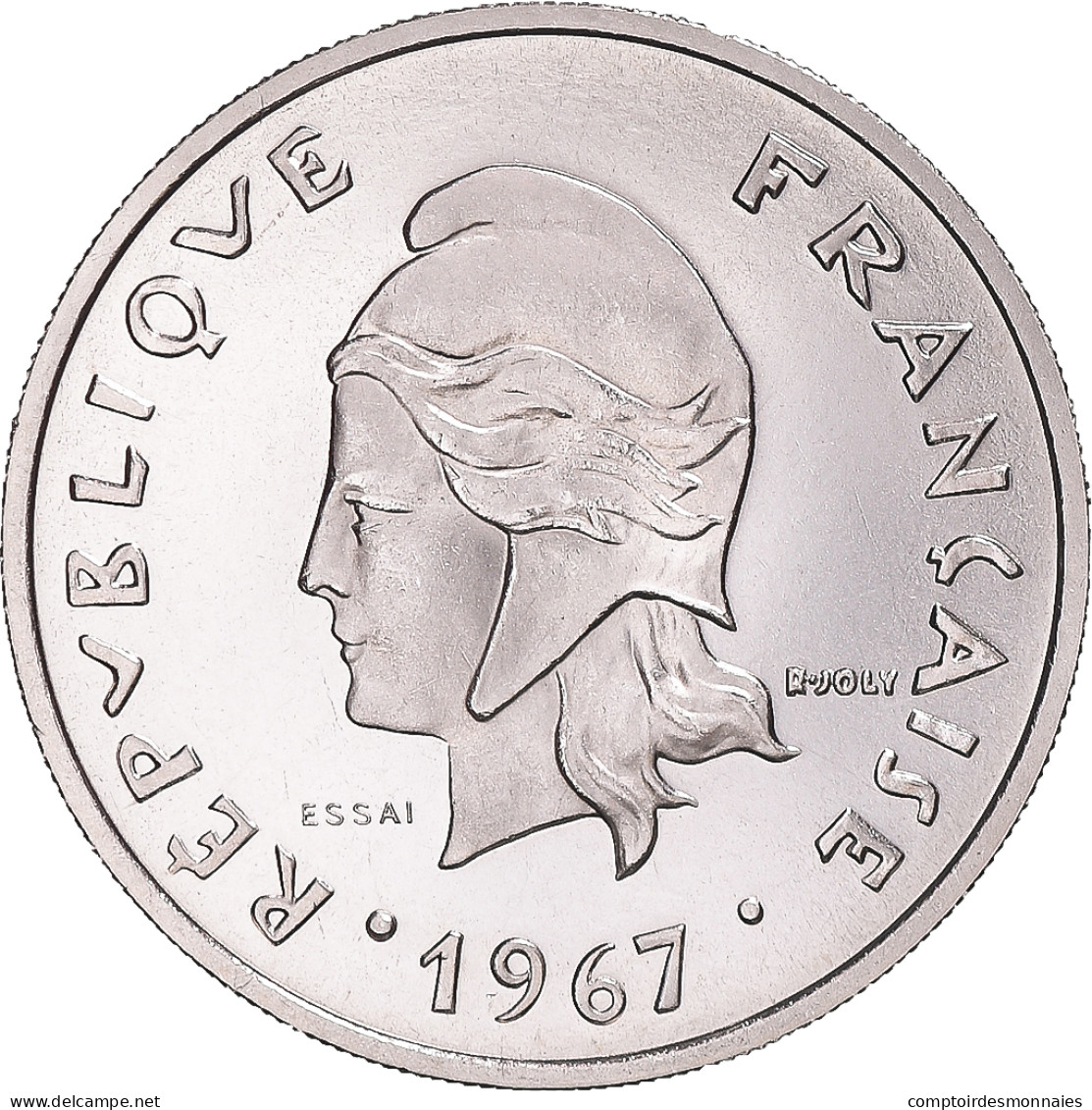 Monnaie, Polynésie Française, 20 Francs, 1967, Paris, ESSAI, FDC, Nickel - Frans-Polynesië