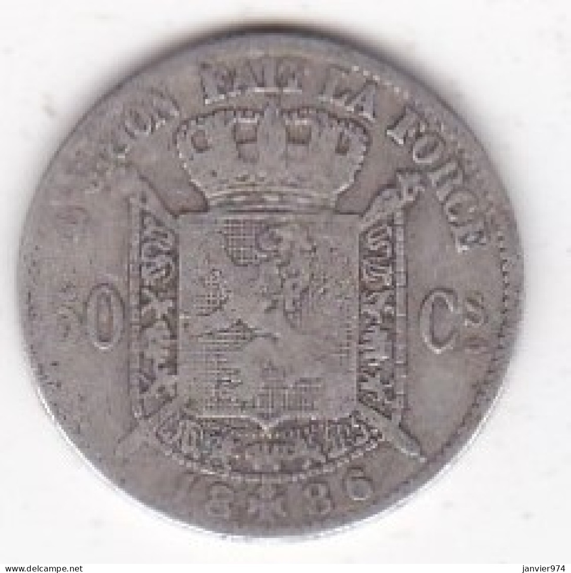 Belgique. 50 Centimes 1886. Leopold II, Légende Française . En Argent - 50 Cents