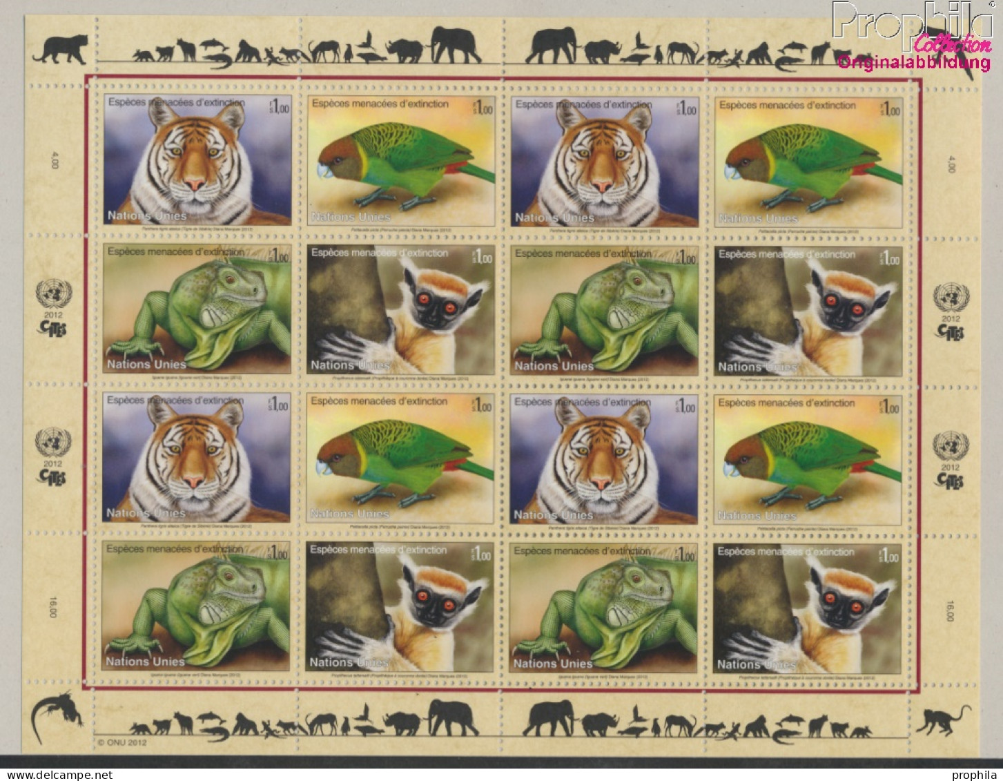 UNO - Genf 790-793Klb Kleinbogen (kompl.Ausg.) Postfrisch 2012 Gefährdete Arten (10050261 - Unused Stamps