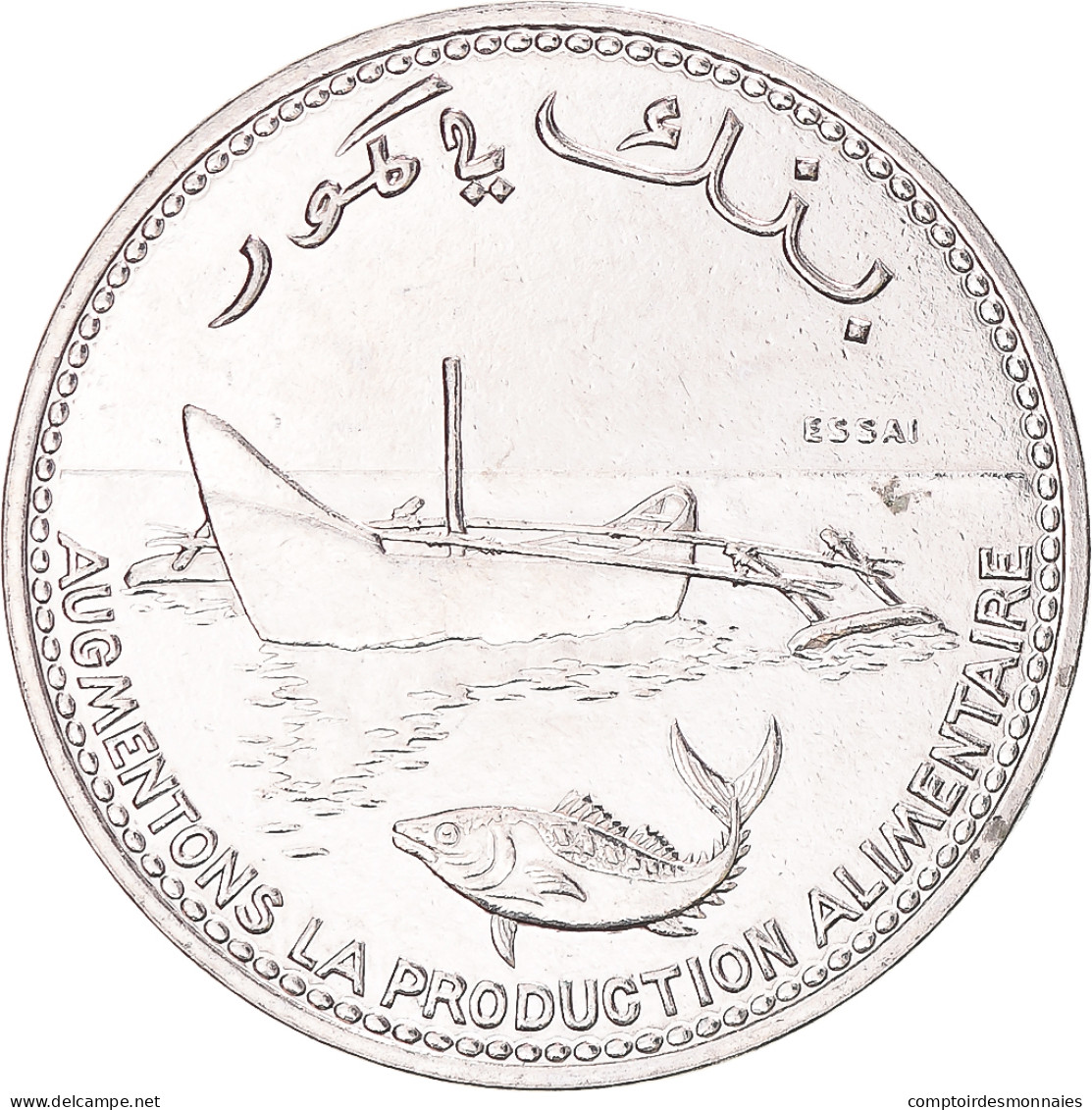 Monnaie, Comores, 100 Francs, 1977, ESSAI, SPL, Nickel - Comoros