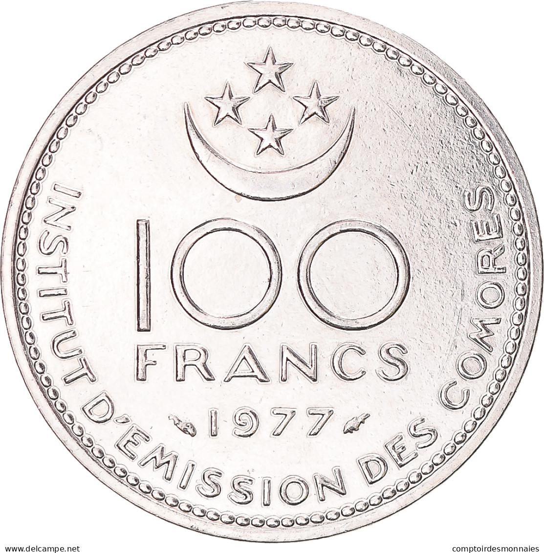 Monnaie, Comores, 100 Francs, 1977, ESSAI, SPL, Nickel - Comoren