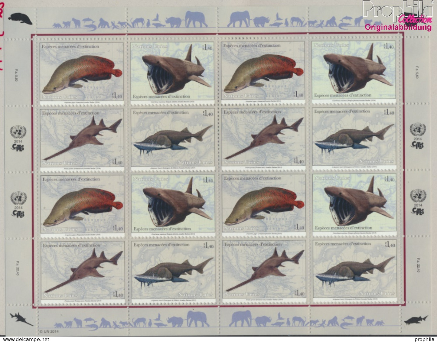 UNO - Genf 884-887Klb Kleinbogen (kompl.Ausg.) Postfrisch 2014 Fische (10050255 - Unused Stamps