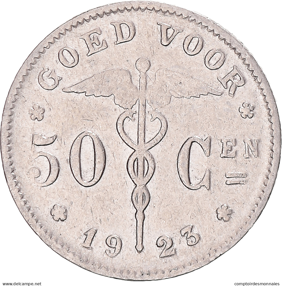 Monnaie, Belgique, 50 Centimes, 1923, TB+, Nickel - 50 Centimes