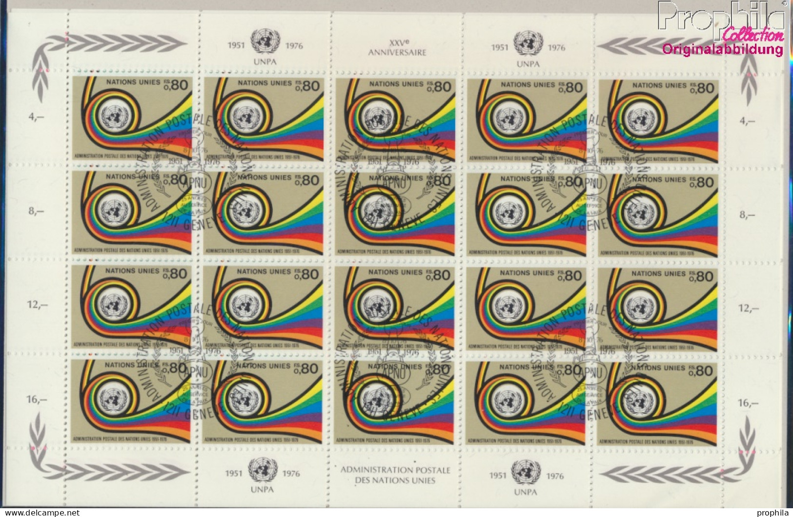 UNO - Genf 60Klb-61Klb Kleinbogen (kompl.Ausg.) Gestempelt 1976 Postverwaltung (10050238 - Used Stamps