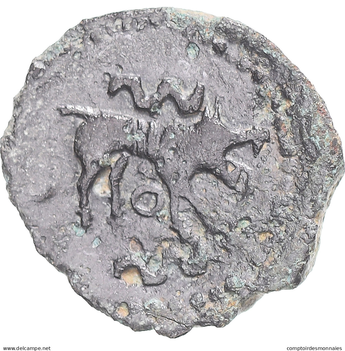 Monnaie, Carnutes, Bronze Au Loup, 60-40 BC, TB+, Bronze, Delestrée:2610 - Gauloises