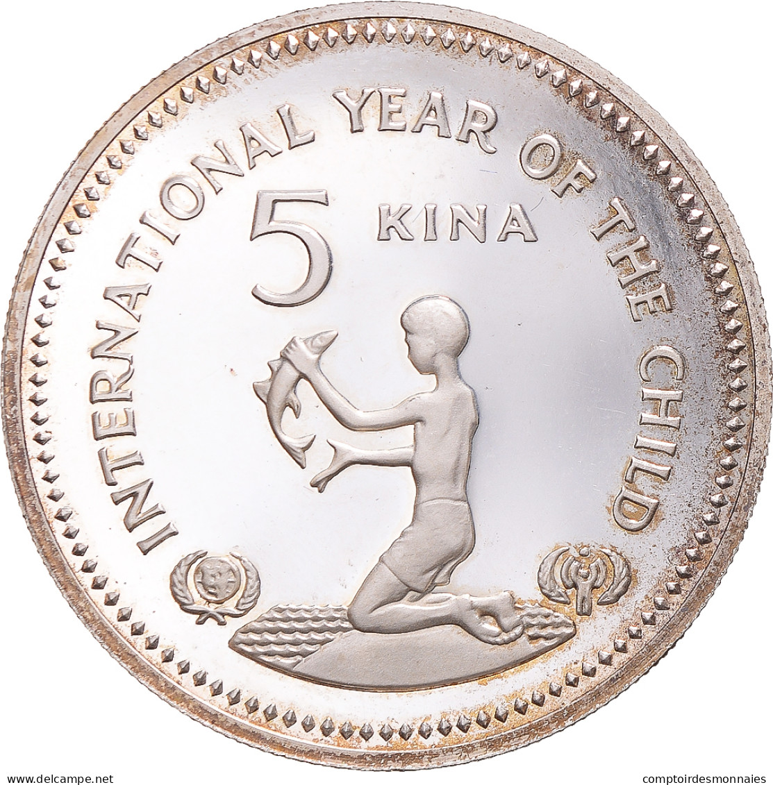 Monnaie, Papouasie-Nouvelle-Guinée, 5 Kina, 1981, SUP+, Argent, KM:18 - Papua-Neuguinea
