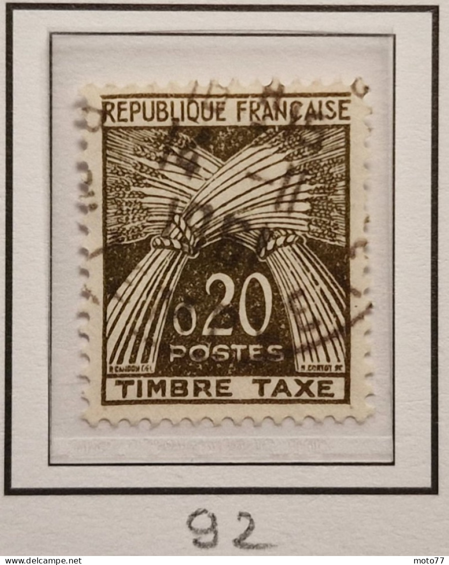 TIMBRE France TAXE Série 90 91 92 93 94  Sg 91 92 93 " état " - Yvert & Tellier 2003 Coté 5.50 € - 1960-.... Afgestempeld