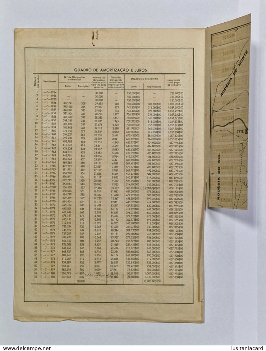 PORTUGAL- LISBOA- Sociedade Hidro-Electrica Do Revué. Uma Obrigação  1000$00 - Nº 0001656 - 25MARÇ1954 - Elektrizität & Gas