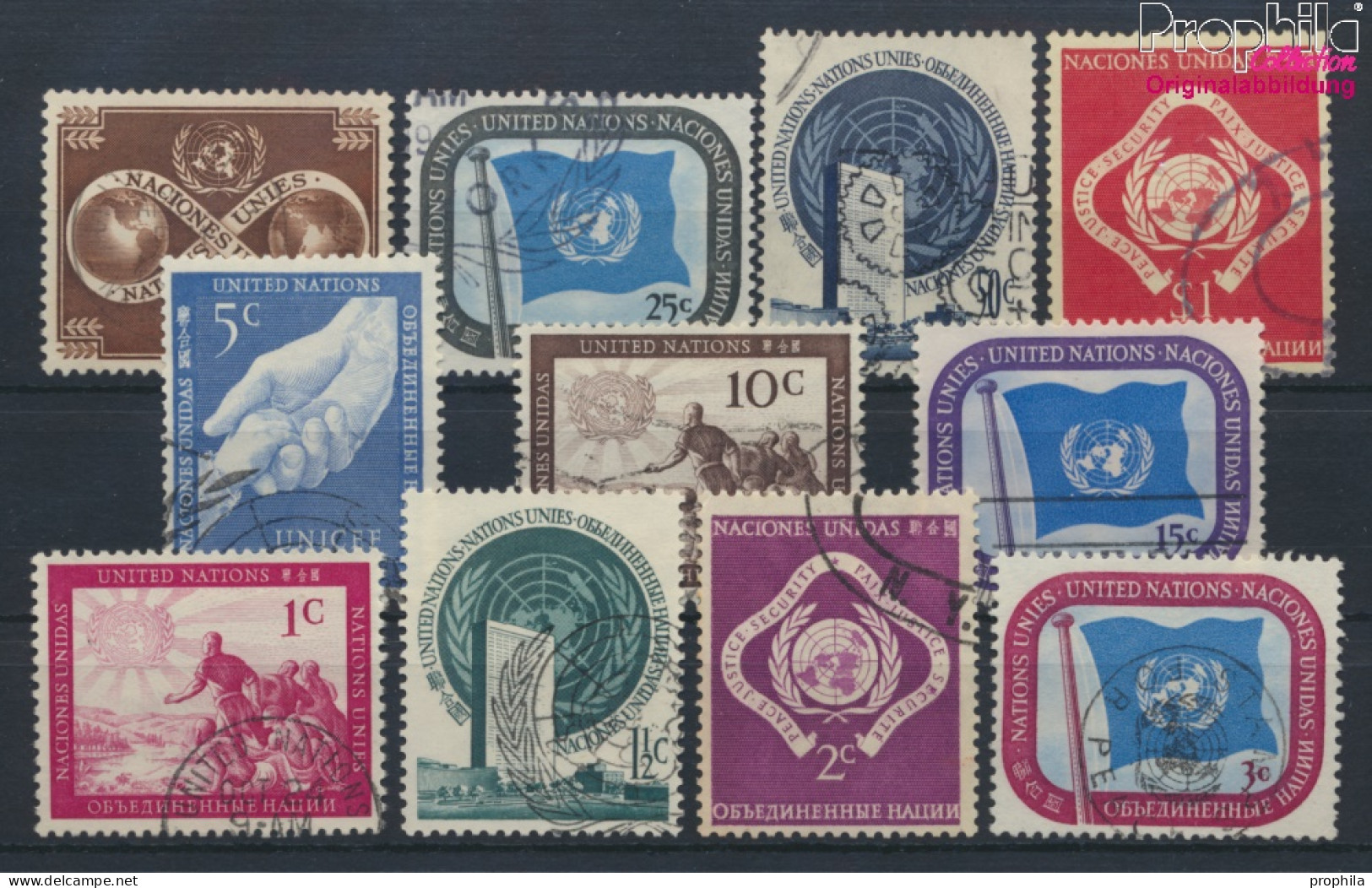 UNO - New York 1-11 (kompl.Ausg.) Gestempelt 1951 Freimarken (10041446 - Used Stamps