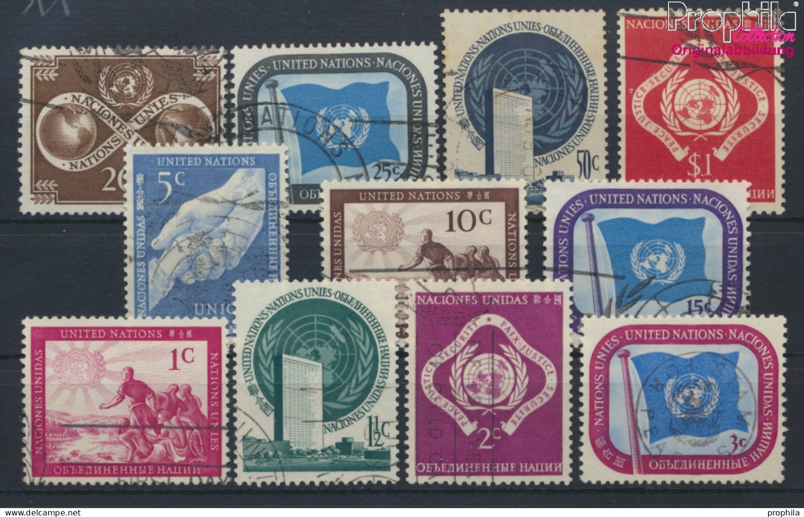 UNO - New York 1-11 (kompl.Ausg.) Gestempelt 1951 Freimarken (10041447 - Used Stamps