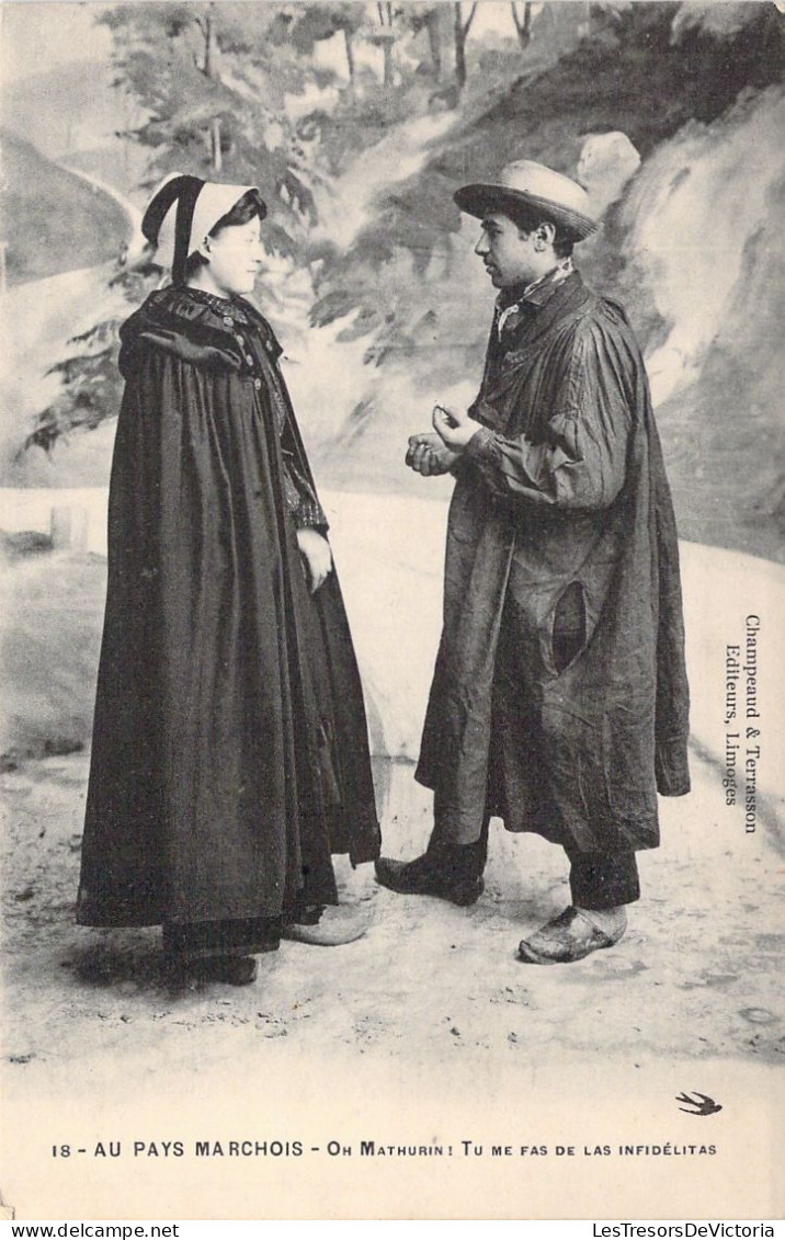 FOLKLORE - Au Pays Marchois - Couple - Carte Postale Ancienne - Autres & Non Classés