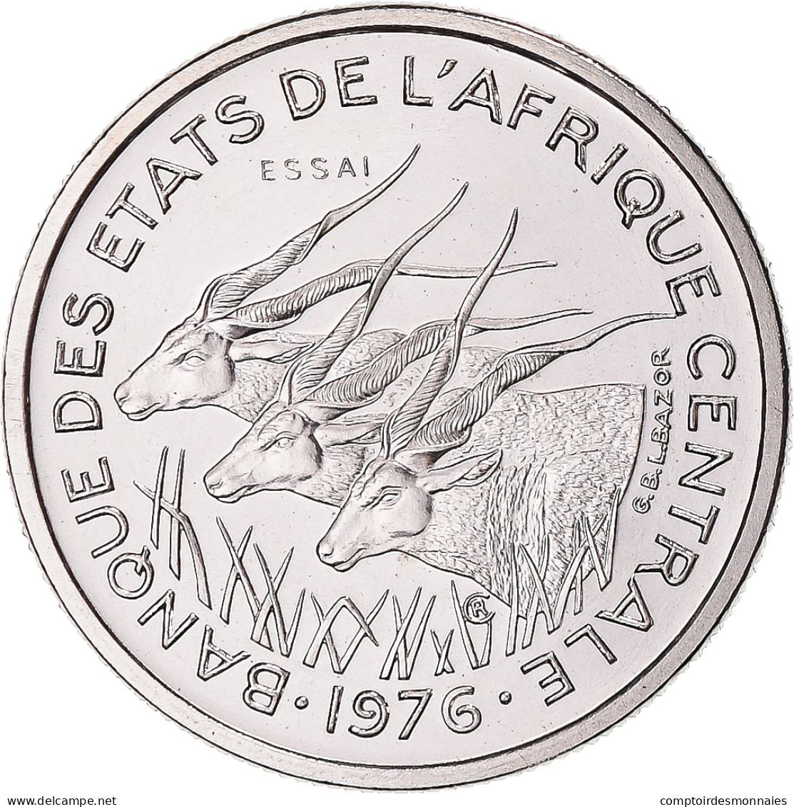 Monnaie, États De L'Afrique Centrale, 50 Francs, 1976, Paris, ESSAI, FDC - Camerún