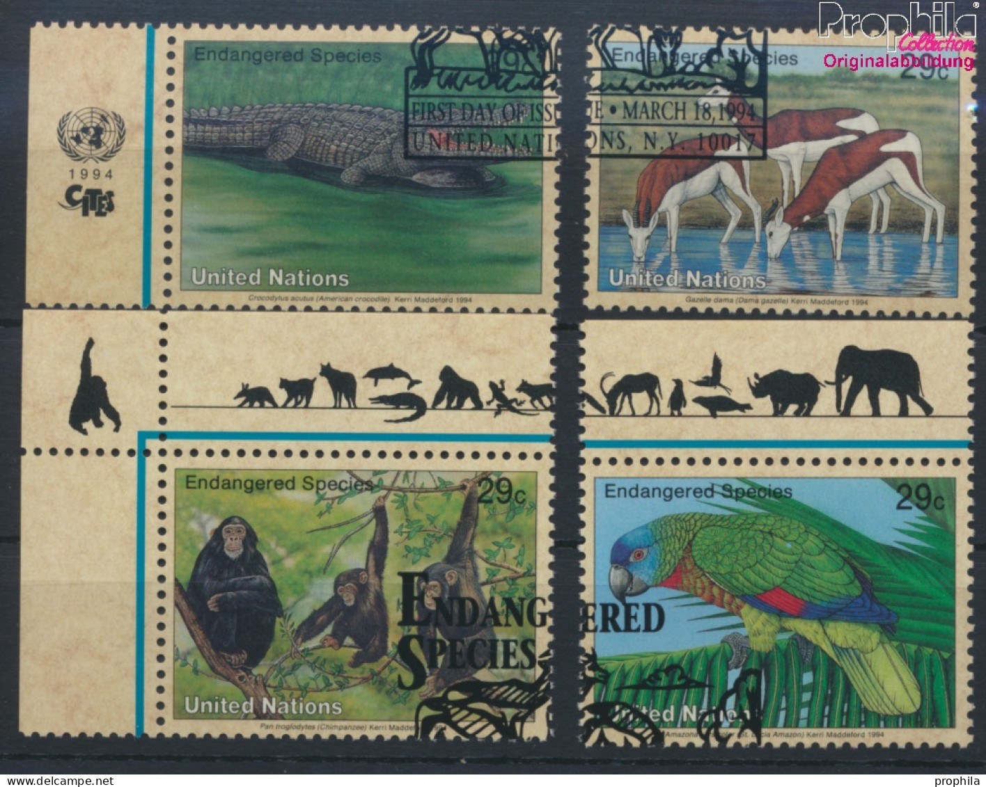 UNO - New York 663-666 (kompl.Ausg.) Gestempelt 1994 Gefährdete Tiere (10036785 - Used Stamps