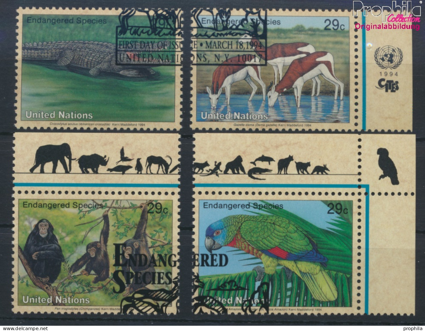 UNO - New York 663-666 (kompl.Ausg.) Gestempelt 1994 Gefährdete Tiere (10036786 - Used Stamps