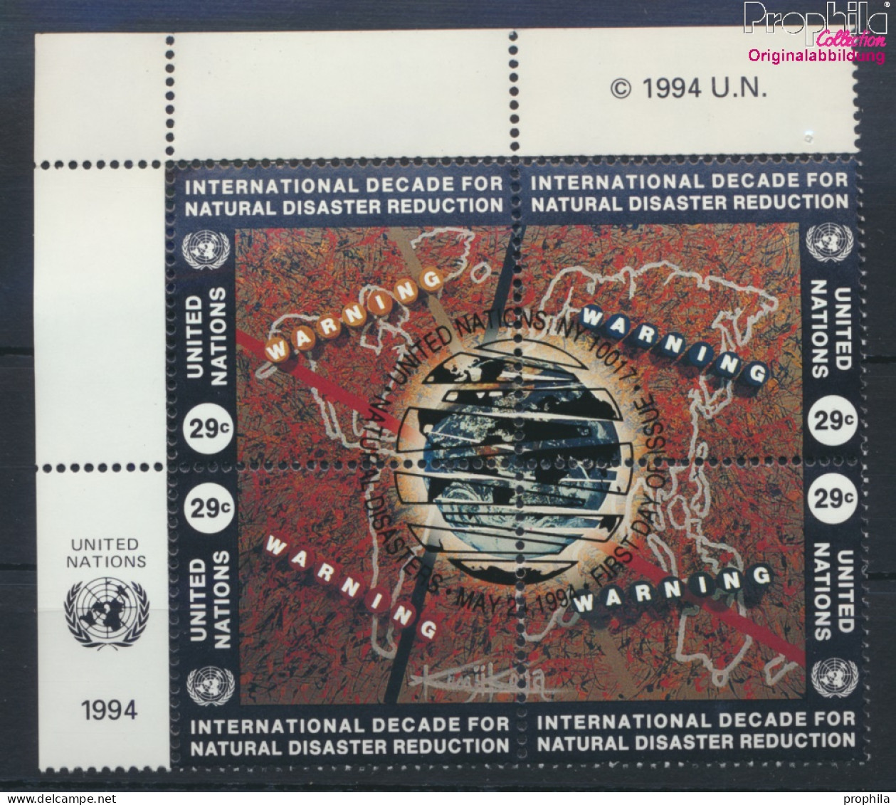 UNO - New York 671-674 Viererblock (kompl.Ausg.) Gestempelt 1994 Naturkatastrophen-Prophylaxe (10036763 - Used Stamps