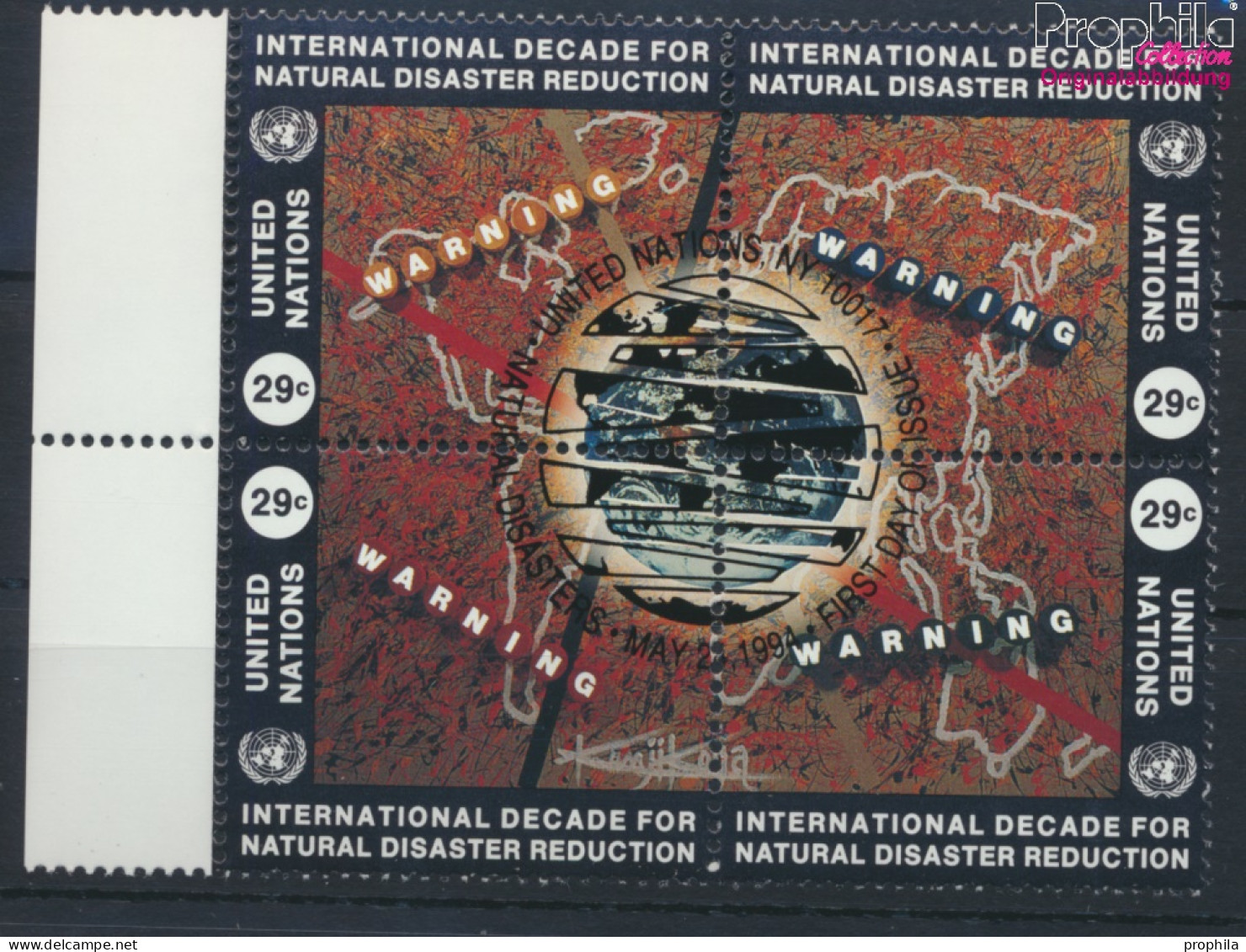 UNO - New York 671-674 Viererblock (kompl.Ausg.) Gestempelt 1994 Naturkatastrophen-Prophylaxe (10036764 - Used Stamps