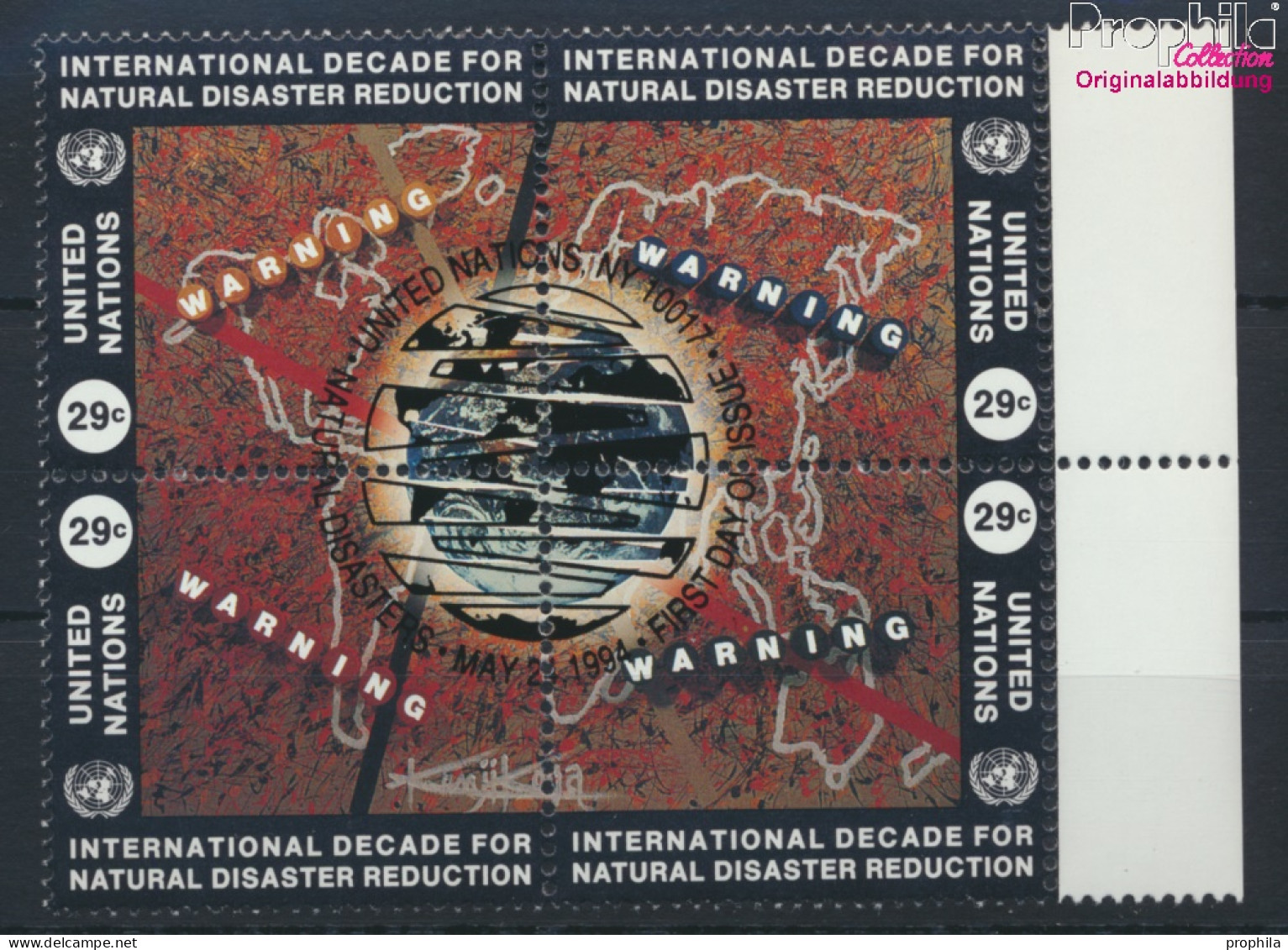 UNO - New York 671-674 Viererblock (kompl.Ausg.) Gestempelt 1994 Naturkatastrophen-Prophylaxe (10036770 - Used Stamps